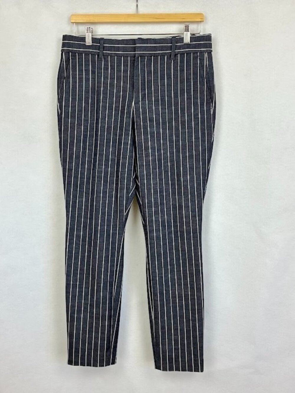 Gap Signature Skinny Ankle Pants Striped Stretch Preppy Career Office Academia 8